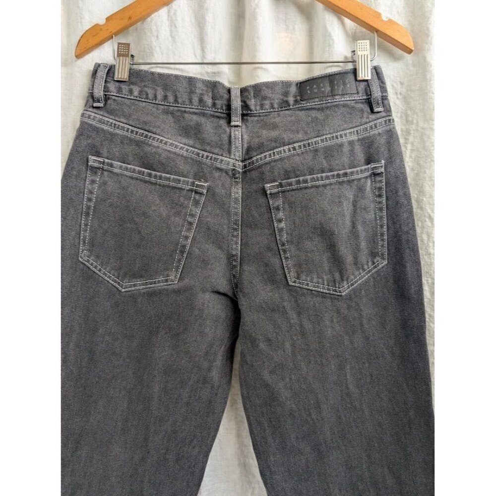 Pac Sun women's 26 high rise boyfriend jeans gray black straight leg denim B10 - Picture 5 of 12